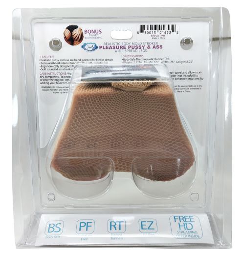 Cloud 9 Realistic Pussy & Ass Body Mold Tan W/ Spread Legs - Image 3