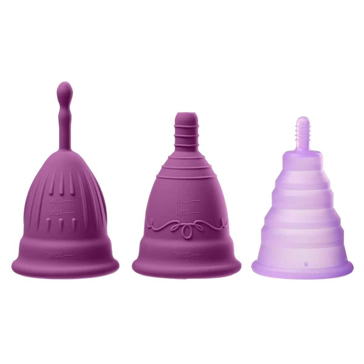 Cloud 9 Health & Wellness Reusable Menstrual Cups 3-Pk W/Bonus Travel Cup & Case - Image 3