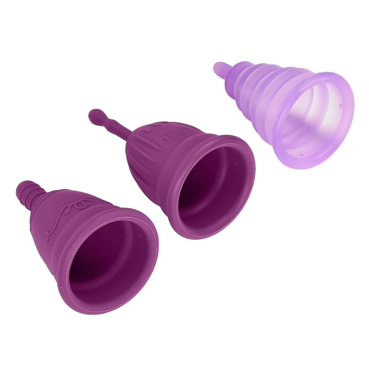 Cloud 9 Health & Wellness Reusable Menstrual Cups 3-Pk W/Bonus Travel Cup & Case - Image 4