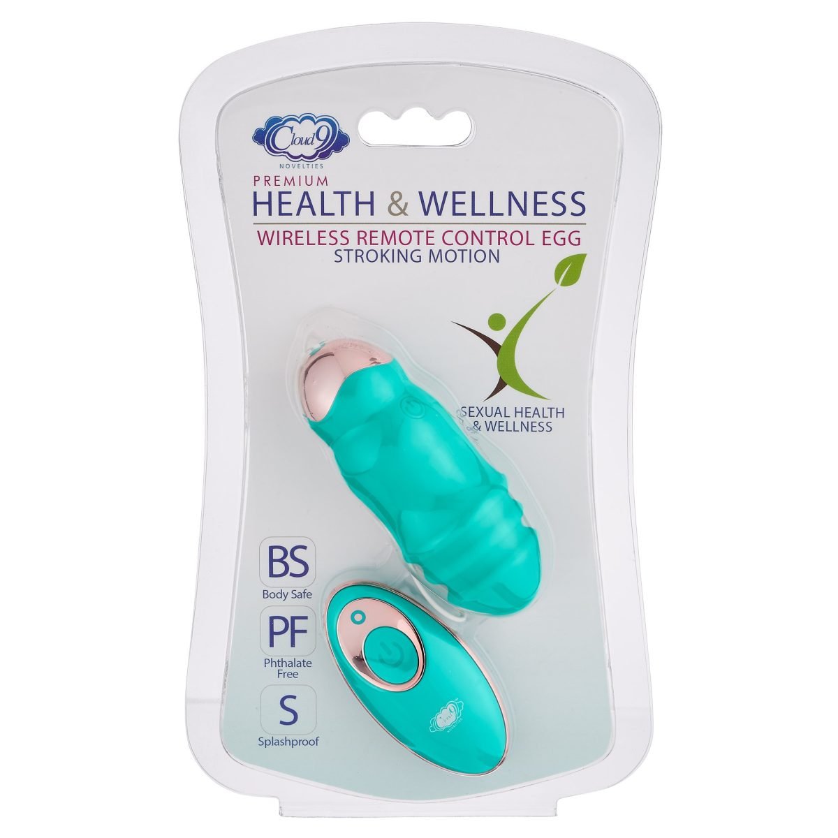 Cloud 9 Health & Wellness Wireless Remote Control Egg W/ Stroking Motion Teal - Image 5