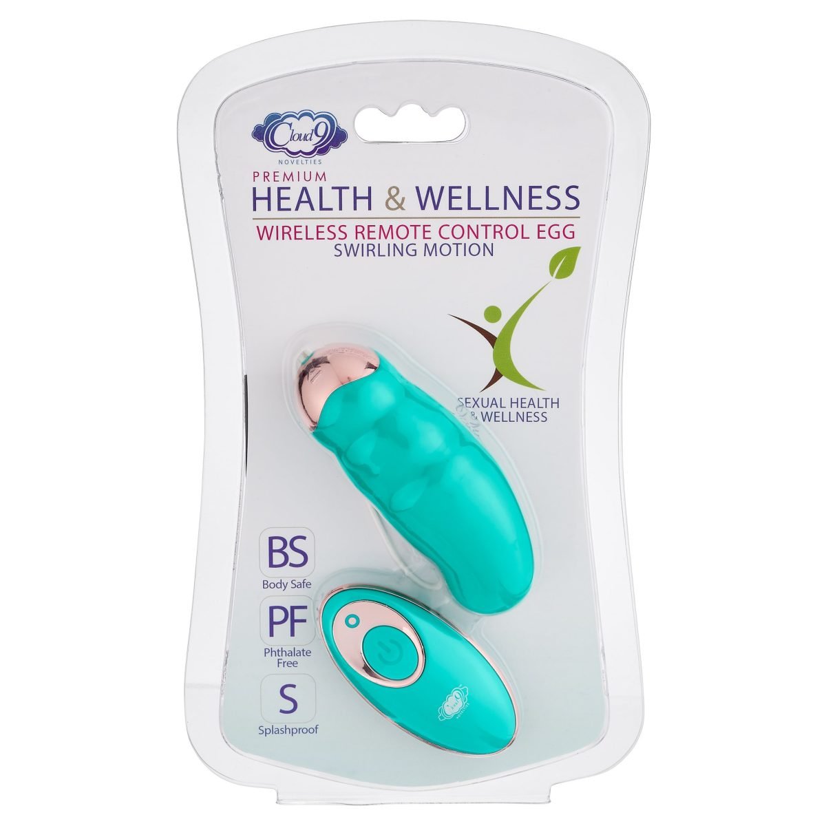 Cloud 9 Health & Wellness Wireless Remote Control Egg W/ Swirling Motion Teal - Image 5