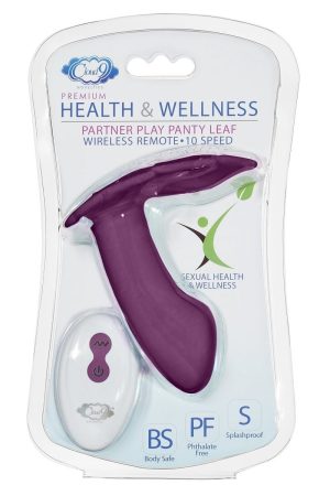Cloud 9 Health & Wellness Wireless Remote Control Panty Leaf" Vibe - Plum"