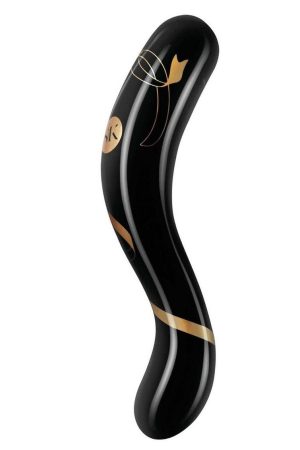 Secret Kisses 7In Double Ended Dildo Black & Gold