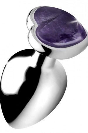 BOOTY SPARKS GEMSTONES LARGE HEART ANAL PLUG AMETHYST