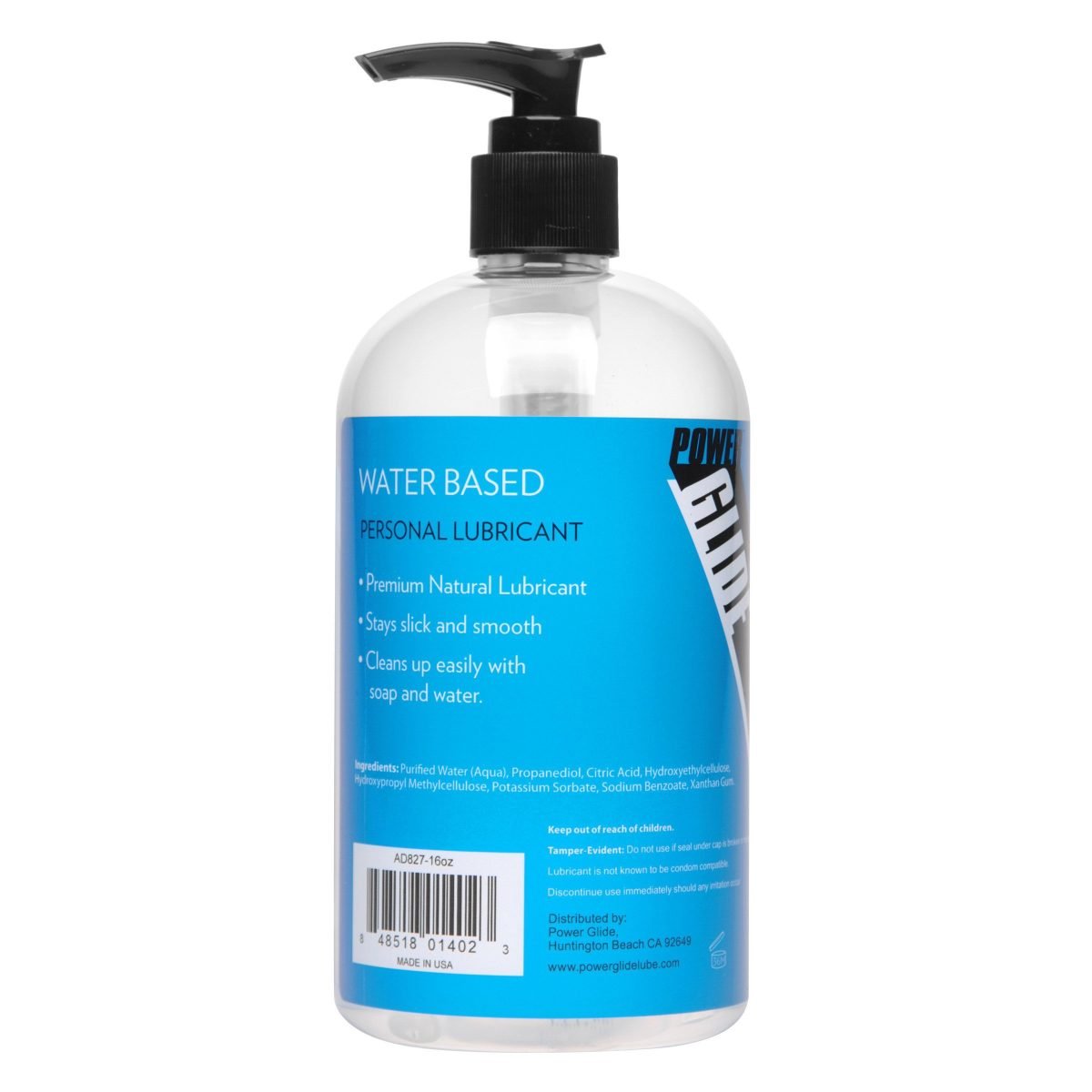 Power Glide Water Based Personal Lubricant- 16.5 oz - Image 2