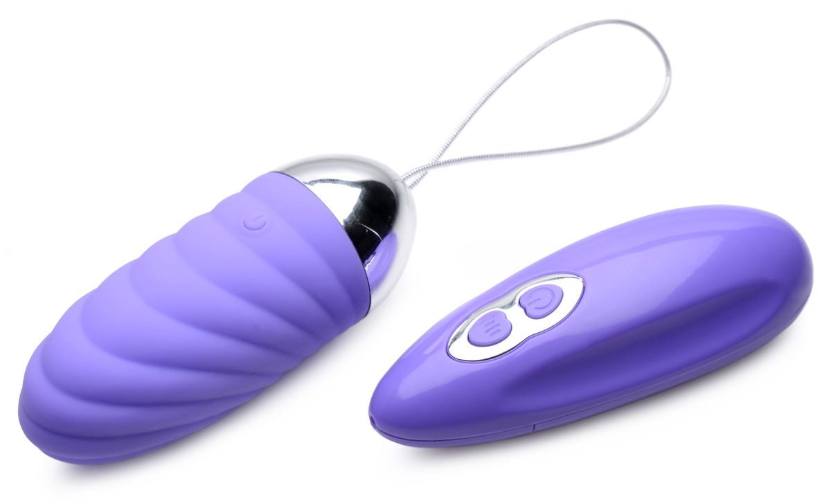 Grape Gasm 36X Swirled Vibrating Remote Control Egg - Image 2