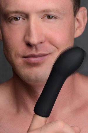 10X Vibrating Curved Silicone Finger Massager