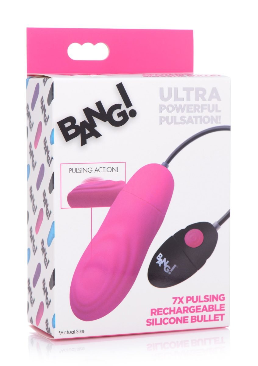 7X Pulsing Rechargeable Silicone Vibrator - Pink - Image 6