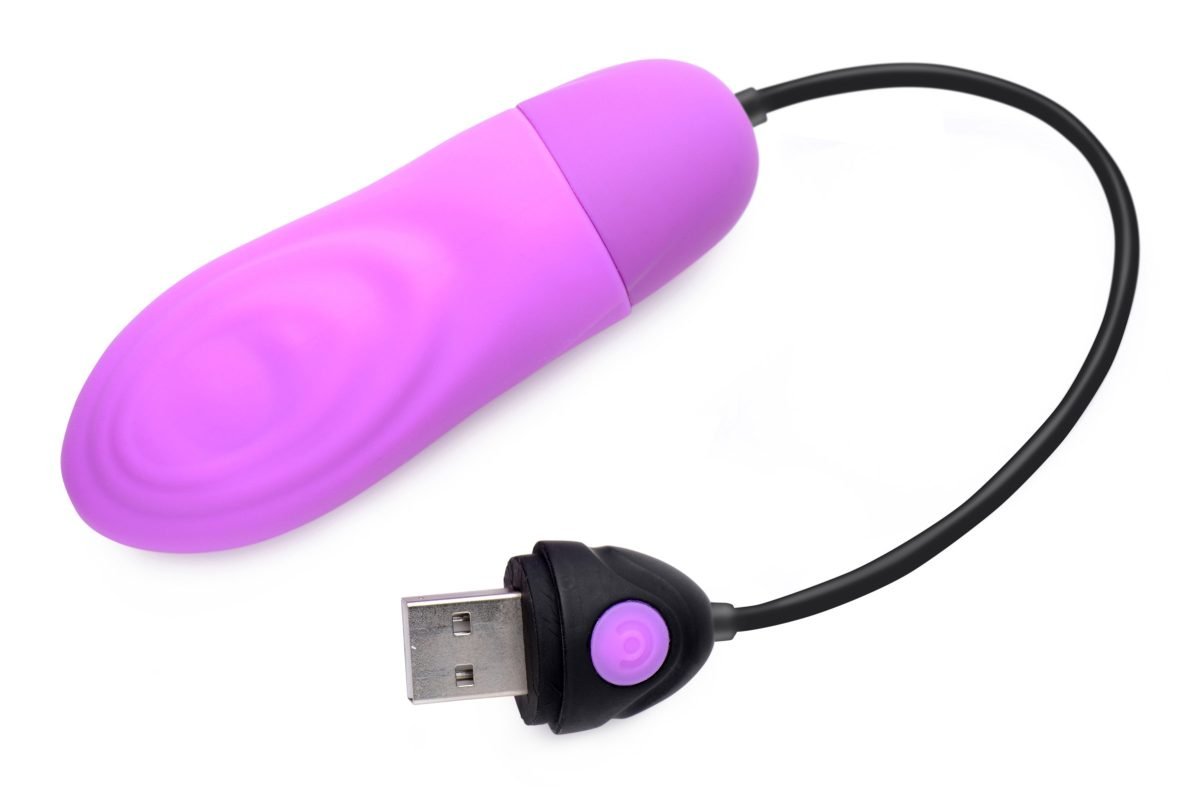 7X Pulsing Rechargeable Silicone Vibrator - Purple - Image 3