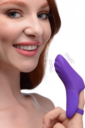 7X Finger Bang Her Pro Silicone Vibrator - Purple
