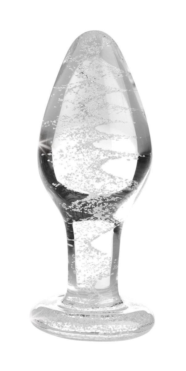 Glow-In-The-Dark Glass Anal Plug - Medium - Image 3