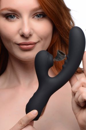 8X Silicone Suction Rabbit - Black