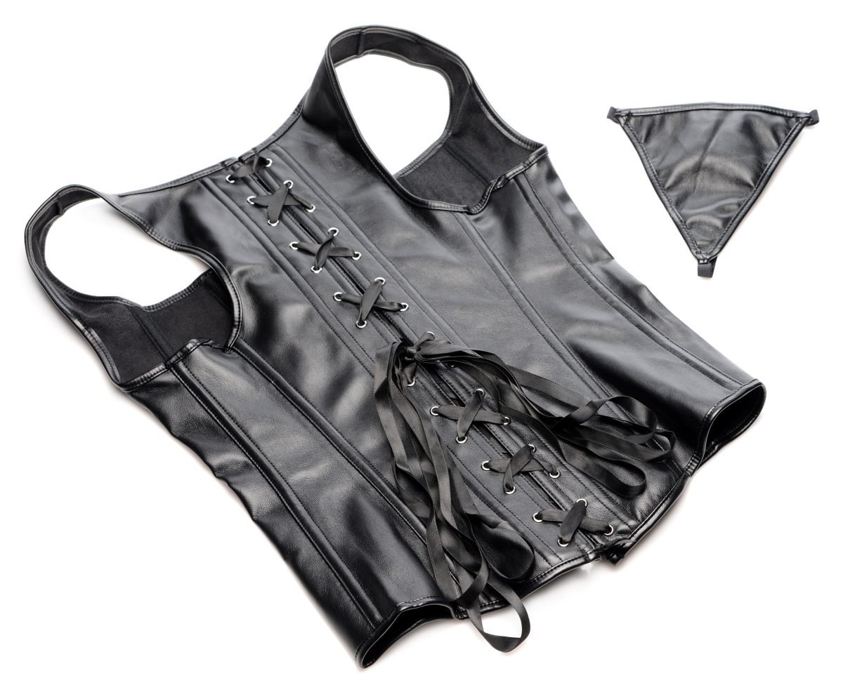 Lace-up Corset and Thong - Medium - Image 5