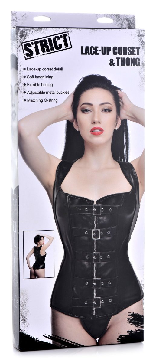 Lace-up Corset and Thong - Medium - Image 9
