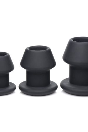 Gape-Grommets 3 Piece Hollow Silicone Anal Dilator Set