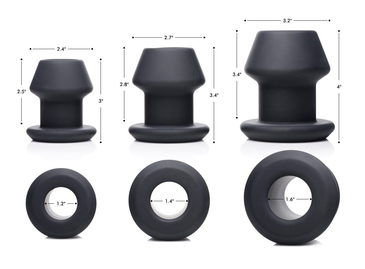 Gape-Grommets 3 Piece Hollow Silicone Anal Dilator Set - Image 5