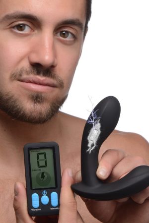 E-Stim Pro Silicone Vibrating Prostate Massager with Remote Control