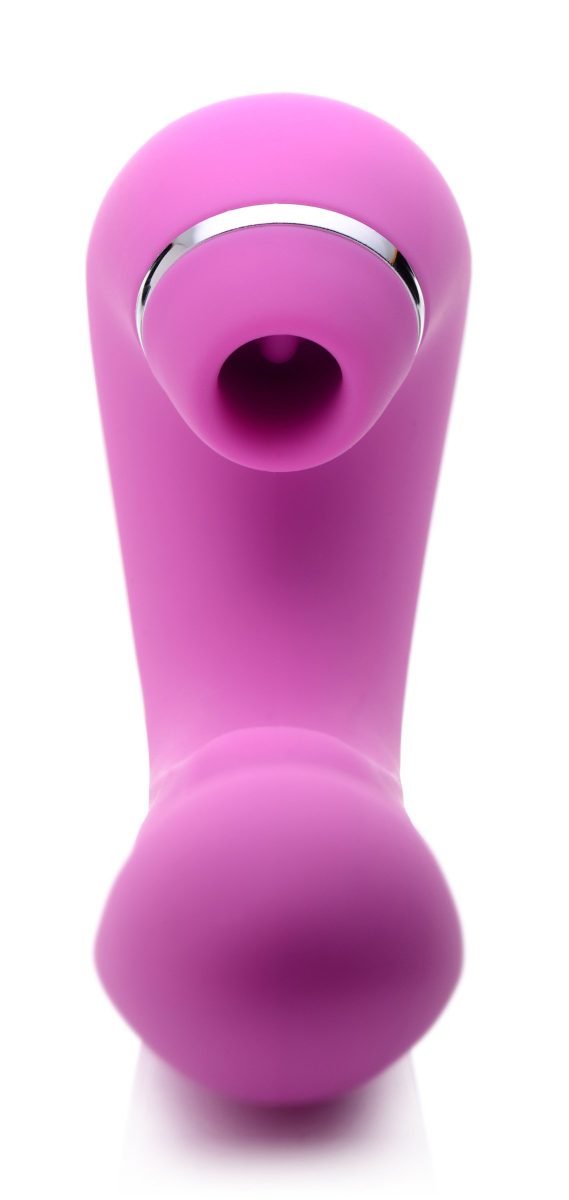 Shegasm 5 Star 10X Tapping G-Spot Silicone Vibrator with Suction - Pink - Image 4