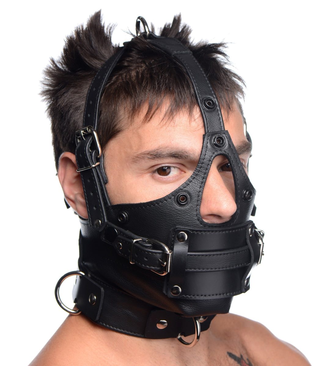 Leather Head Harness with Removeable Gag - Image 4