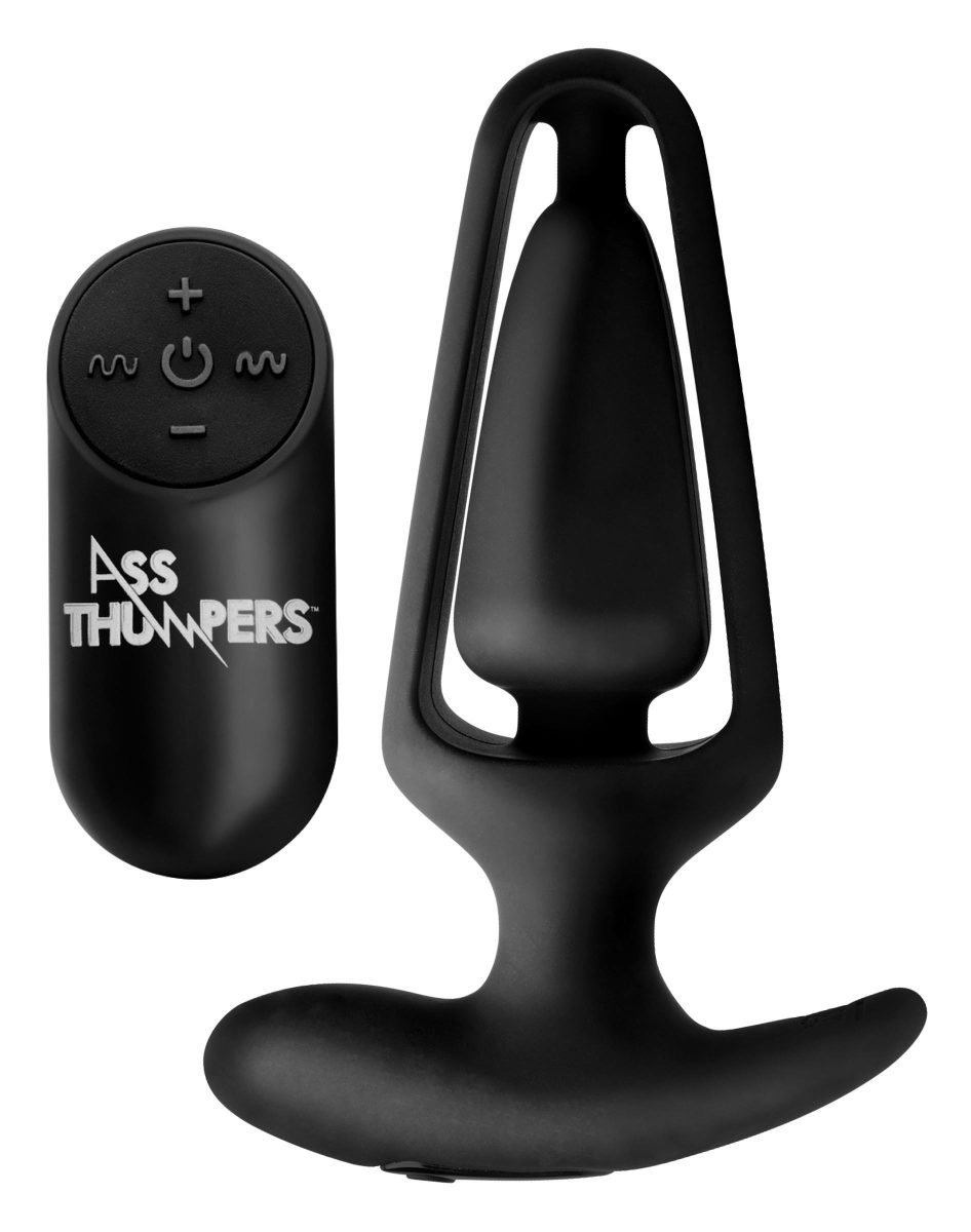 7X Vibrating Hollow Silicone Anal Plug - Image 4