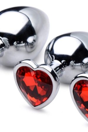 Red Heart Gem Anal Plug Set