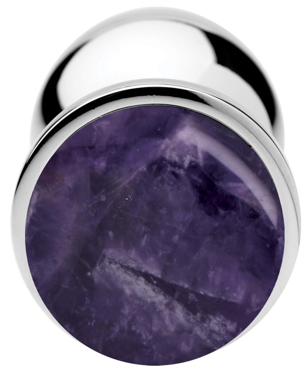 Genuine Amethyst Gemstone Anal Plug - Medium - Image 3