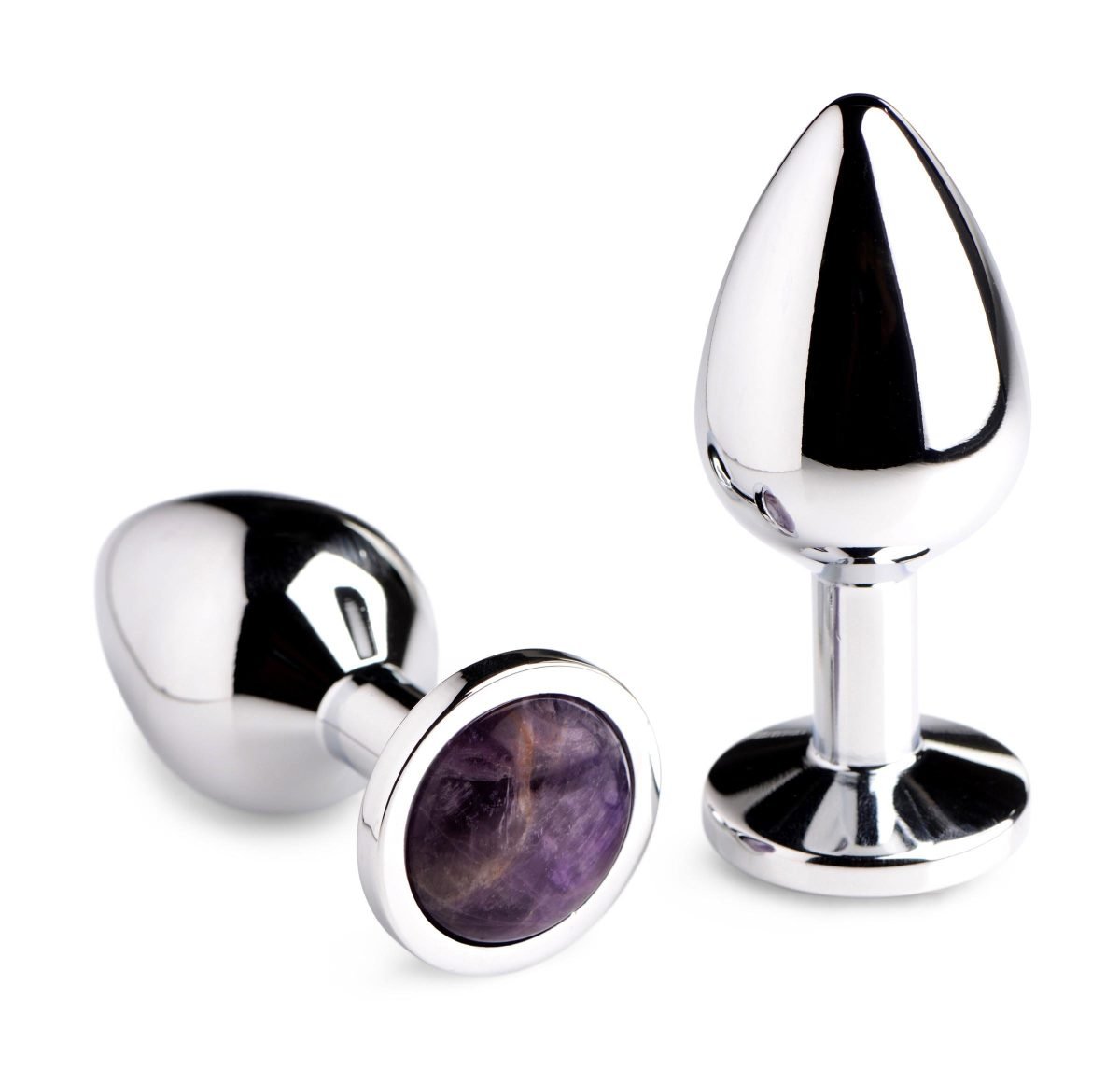 Genuine Amethyst Gemstone Anal Plug - Medium - Image 2
