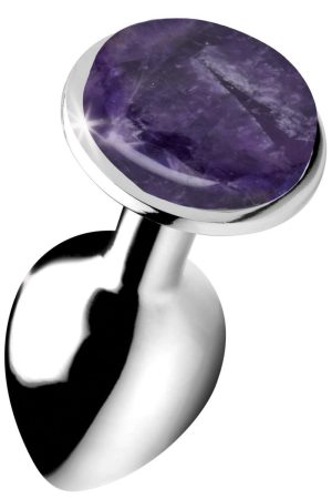 Genuine Amethyst Gemstone Anal Plug - Small