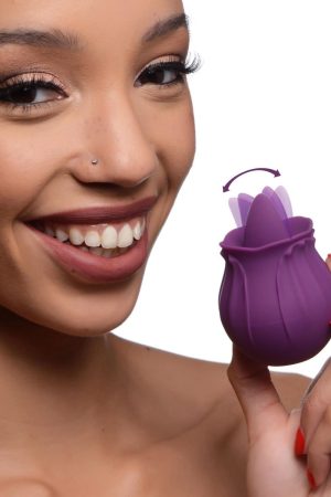 Bloomgasm Wild Violet 10X Silicone Clit Licking Stimulator - Purple