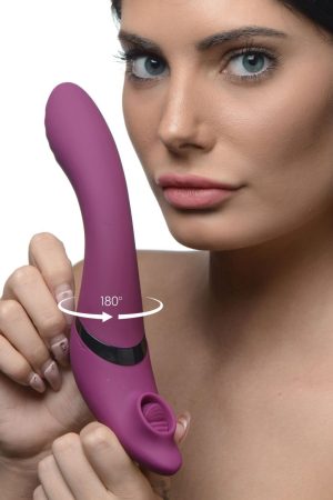 7X 180 Degree Rotating Silicone Swivel Licking Vibrator