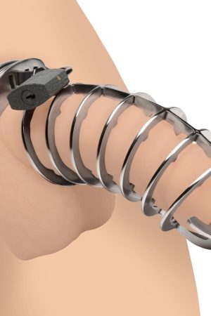 Stainless Steel Spiked Chastity Cage
