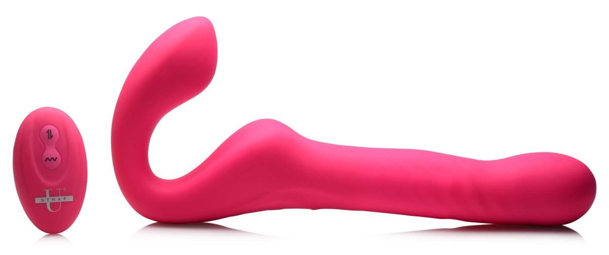 30X Thrusting and Vibrating Strapless Strap-On With Remote Control - Image 4