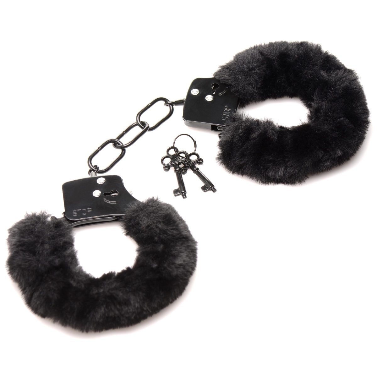 Cuffed In Fur Furry Handcuffs - Black - Image 3