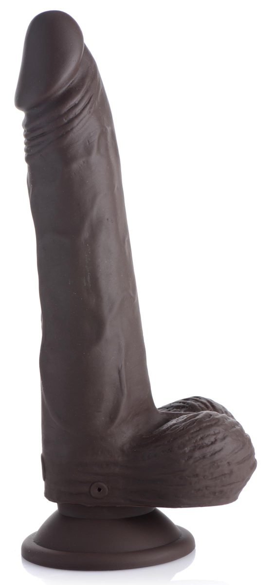Thrusting and Vibrating 8 Inch Dildo - Dark - Image 3