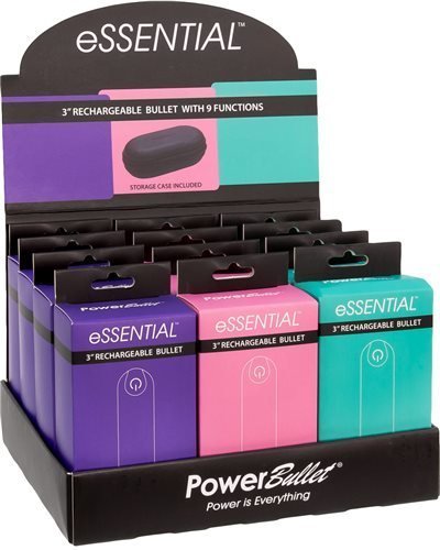 Power Bullet Essential 3.5In Rechargeable Bullet 12Pc Display - Image 2