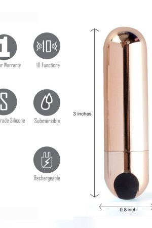JESSI RECHARGEABLE MINI BULLET ROSE GOLD