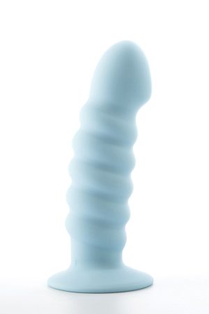 PARIS 6 SILICONE DONG PASTEL BLUE "