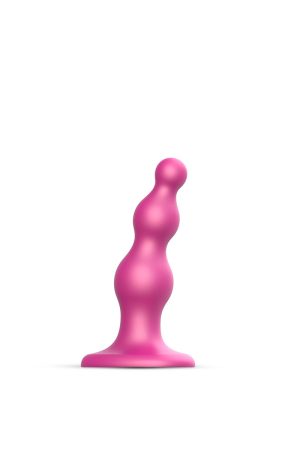Strap-On-Me Beads Plug Dil Metallic Raspberry - Small