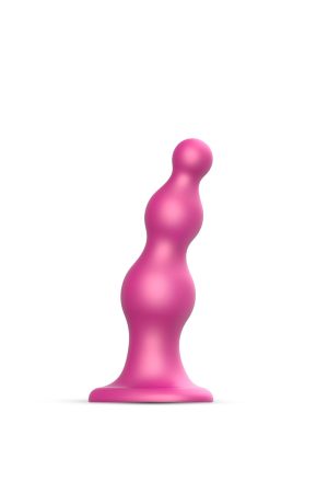 Strap-On-Me Beads Plug Dil Metallic Raspberry - Large