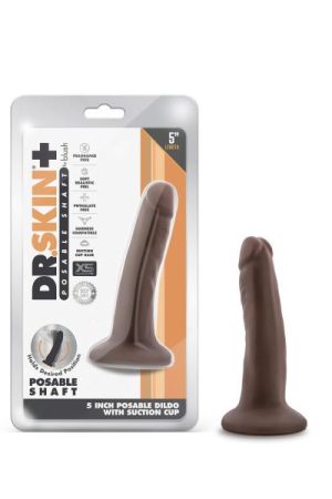 Dr. Skin Plus 5in Poseable Dildo Chocolate