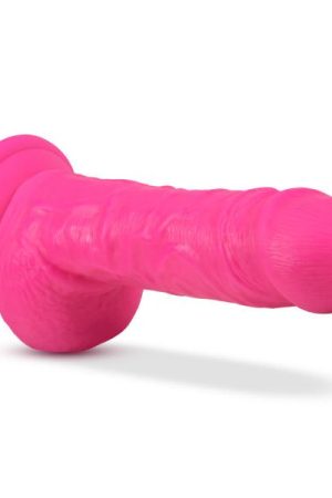 Neo 9in Dual Density Dildo Neon Pink