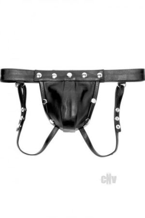 Prowler Red Leather Harn Jock Blk Xl