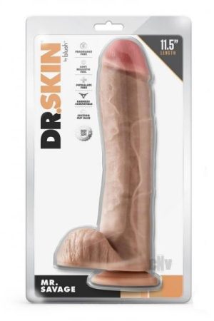 Dr Skin Mr Savage 11.5 Dildo Balls Beige