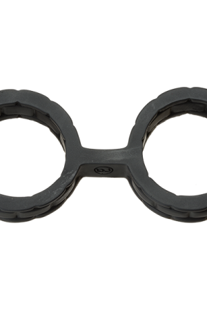 Japanese Bondage Silicone Cuffs Large Black
