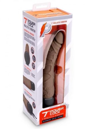 Pc Realistic Vibrator 7 Drk Brn