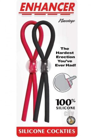 Enhancer Silicone Cockties Red/black
