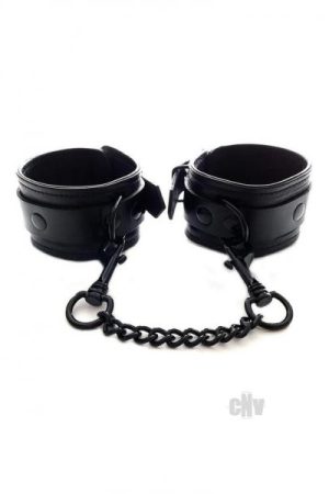 Leather Wrist Cuff Black