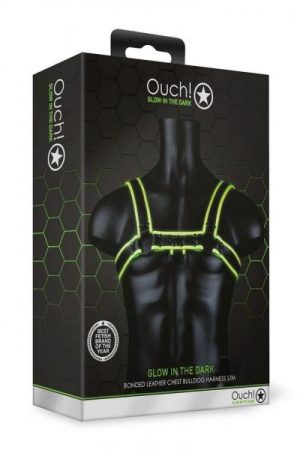 Ouch Chest Bulldog Harness S/m Gitd