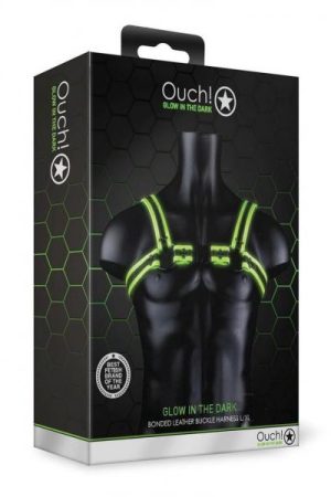 Ouch Buckle Harness Gitd L/xl