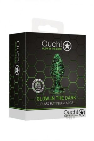 Ouch Glass Butt Plug Gitd Lg
